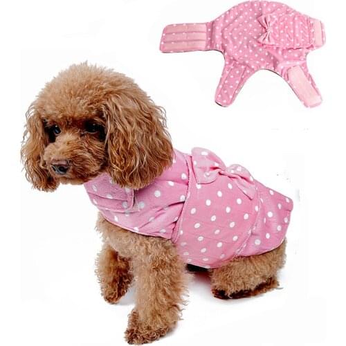 BOW CUTE Dot Stress Relief Pet Cloth Calming Dog Coat