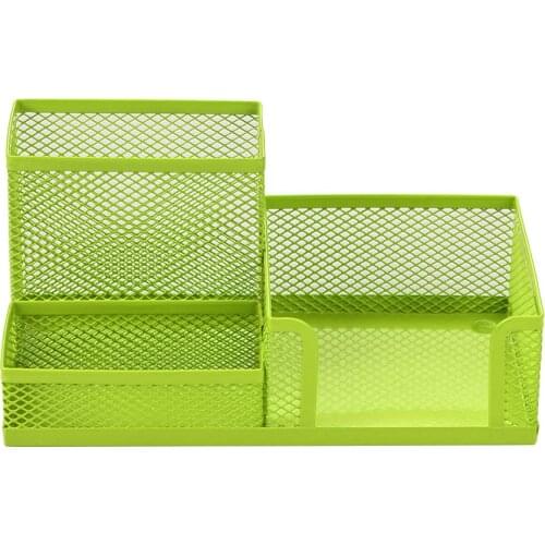 Multi-functional Desk Organizer Mesh Metal Pen Holder Stationery Container Storage 3 Storage for Home Office