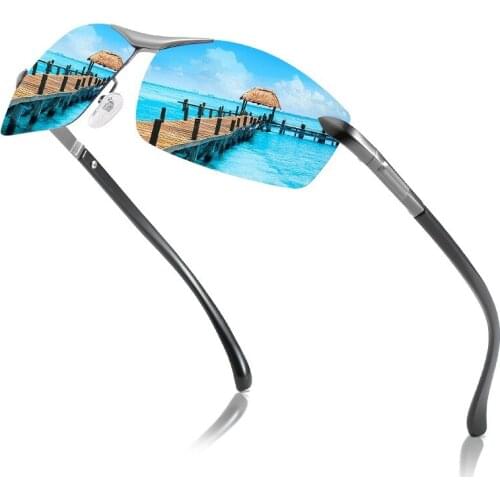 Fashion Driving Polarized Sunglasses Men Metal Frame Sport Sun Glasses Pilot Shading Goggles Sunglass UV400 Anti-Glare Shades
