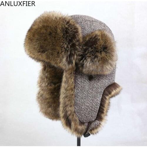 B-8542 Mens Leisure Bomber Hats Male Warm Ear Protection Lei Feng Hat Adult Thickening Cotton Cap Outdoor Fur Snowcap