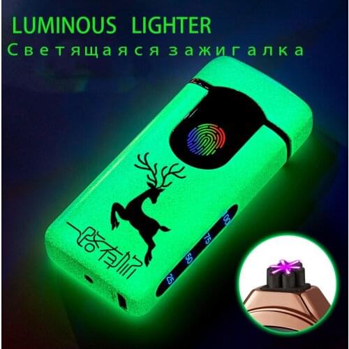 New Windproof Arc Usb Lighter Gas Lighter Metal Torch Turbo Lighters Plasma Lighter Creative Luminous Lighters Gadgets for Men