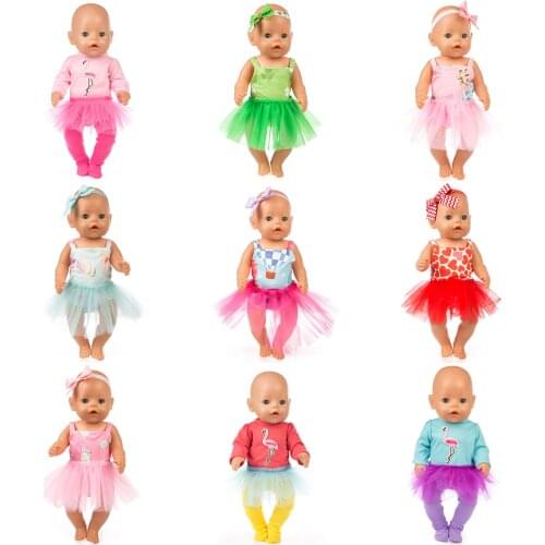 New Doll Clothes Wear Fit For 43cm Born Baby Doll, 17Inch Born Dolls Accessories