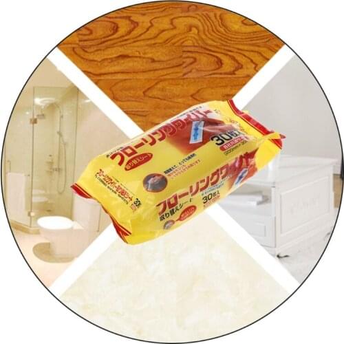 Y1UD 30pcs/bag Disposable Electrostatic Dust Removal Mop Paper Home Kitchen Bathroom
