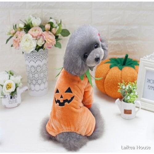 Autumn And Winter Pet Clothes Classic Pumpkin Sweater For Pug Chihuahua Yorkshire Pet Cat Clothing Jacket Coat Pets Costume