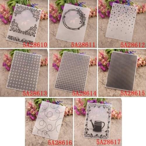 Plastic Embossing Folder Template For DIY Scrapbook Photo Album Card Crafts Tool E56C