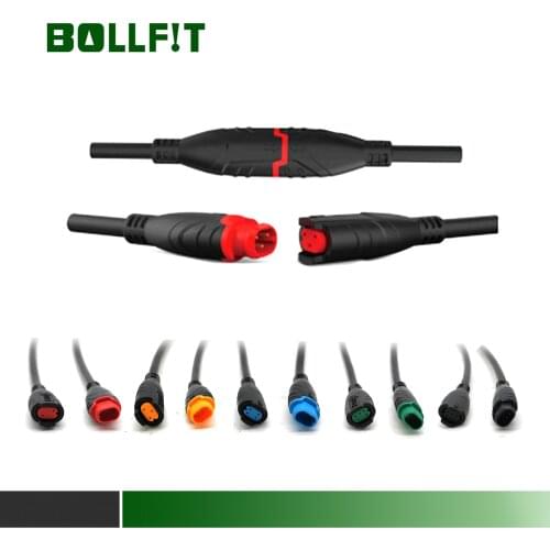 BOLLFIT Julet 2 3 4 5 6 Pin Flat Mini Waterproof Connector Extension Cable for Electrical Bicycle Parts