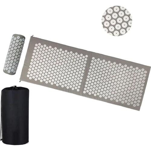 Massage Shiatsu Pad Neck Relaxation Yoga Pillow Foot Massage Relieve Body Aches Relieve Fatigue Stress Yoga Mat Set