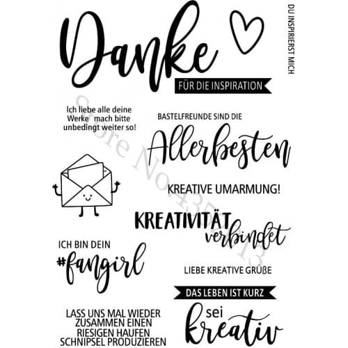 German Words Transparent Clear Silicone Stamp/Seal for DIY scrapbooking/photo album Decorative clear stamp sheets A741