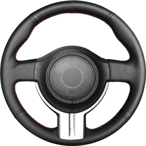 Hand-stitched Black Artificial Leather No-slip Car Steering Wheel Cover for Toyota 86 2012-2015 Subaru BRZ 2012-2015 Scion FRS