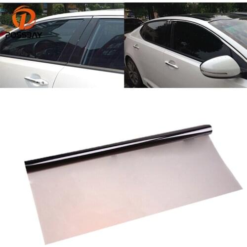 POSSBAY Black Car Window Tint Film Roll 50% VLT Auto Glass Tinting Film Car Auto House 50cmx 300cm Solar Side Window Tint Film