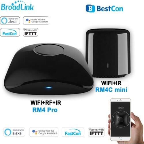 Broadlink RM4 Pro Rm4C Mini Smart Home WiFi IR RF Universal Intelligent Remote Controller Compatible Alexa Google Assistant