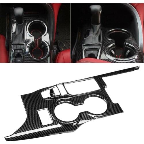 For Toyota Camry 2018 2019 2020 Carbon Fiber Inner Gear Shift Box Panel Cover Trim ABS Decoration Car Accessories LHD