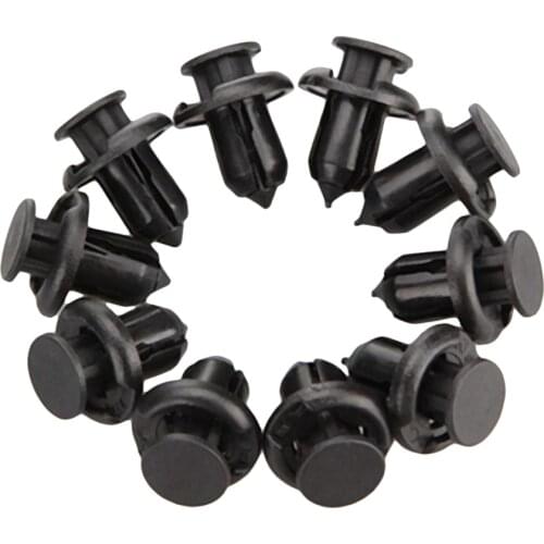 10Pcs/lot Nylon Push Rivet Screw Fastener Clip for Honda Accord CRV Civic Retainer Black For Bumper Fender Plastic