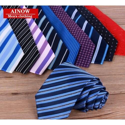 100pcs 25color can choice High Quality New Fashion Designer Mens Neck Tie 8cm Gravata Slim Striped for Business LD-NH