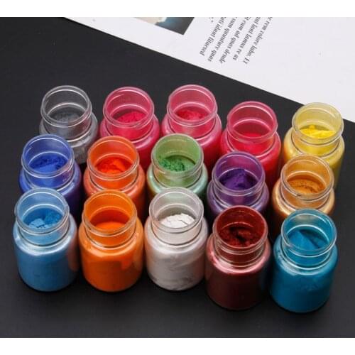 15 Colors Mica Powder Epoxy Resin Dye Pearl Pigment Natural Mica Mineral Powder E15E