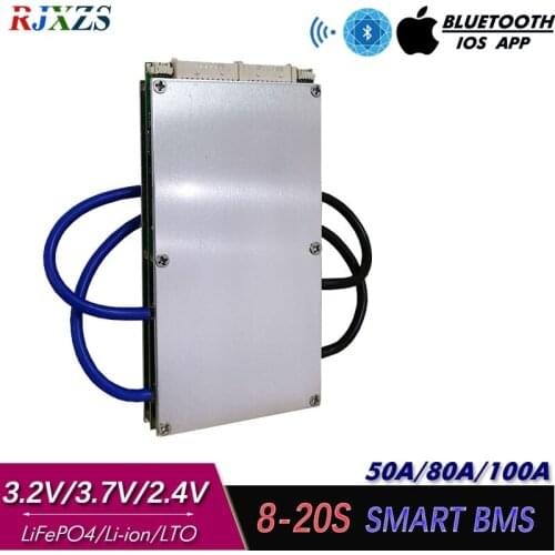 20S 50A/80A/100A/120A LTO BMS/PCM/PCB battery protection board for 20 Pack 18650 Li-ion Battery Cell (ANT BMS smart board)