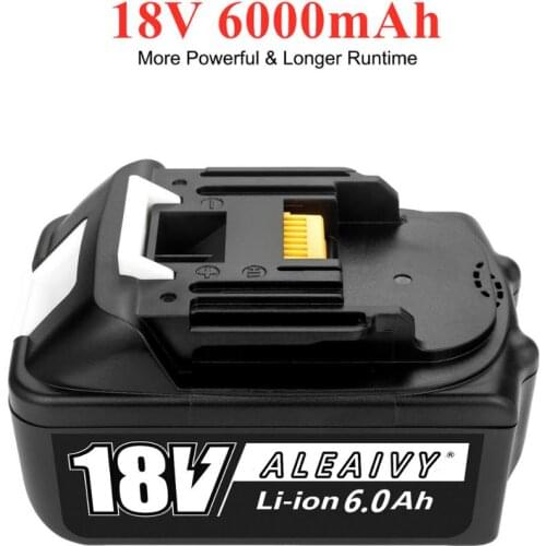 Aleaivy (Origin) 18V 6.0Ah Rechargeable Li-ion Battery for Makita Power Tool 18 V Batteries BL1840 BL1850 BL1830 BL1860B LXT 400