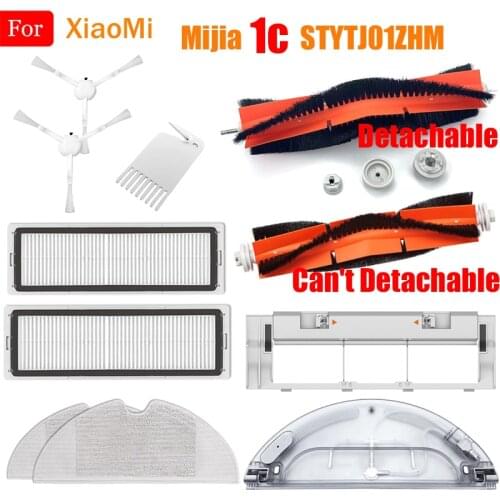 Main Brush Side Brush HEPA Filter Mop Cloth Water Tank Cover Parts For Xiaomi Mijia 1C STYTJ01ZHM Vacuum Cleaner Accessories