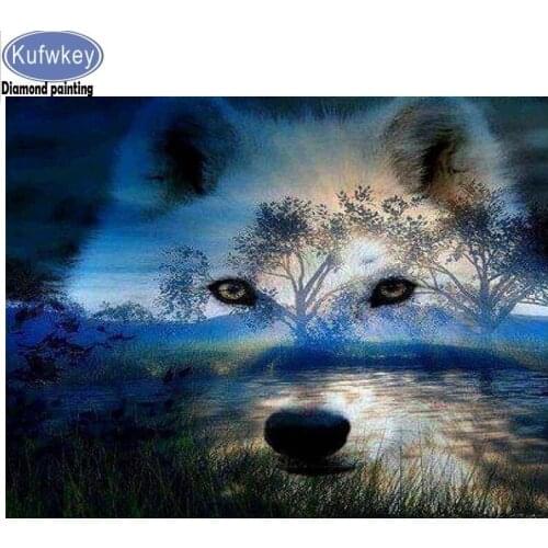 Forest Wolf eye Diamond Embroidery Patterns Rhinestones Diamond Painting 5D Diamond Mosaic DIY Handmade Cross Stitch Kits