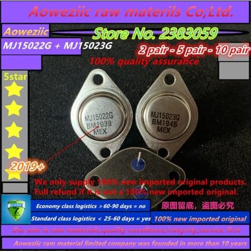 Aoweziic 2019+ 100% new imported original MJ15022G MJ15023G MJ15022 MJ15023 Gold sealed high power triode 16A 250V 250W