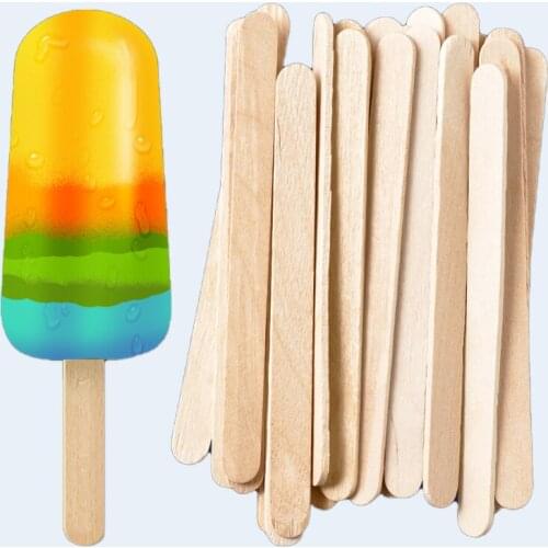 50Pcs/Lot Wooden Craft Ice Cream Sticks Popsicle Sticks Cake Tools DIY Kids Handwork Art Crafts Mold Ice Cube Maker