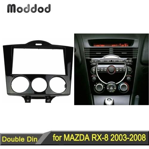 Double Din Audio Panel for Mazda RX-8 RX8 Radio Fascia Refitting Dash Mount Install DVD Trim Kit Face Plate Bezel Frame