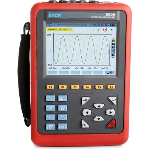 ETCR5000 Digital 3 Phase Power Analyzer Tester with the power quality analyzer power monitor with ETCR040B Sensor
