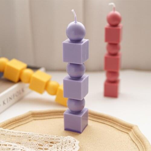 Geometric Columnar Cylindrical Square Stacked Candle Mold Endless Column Candle Plastic Mold