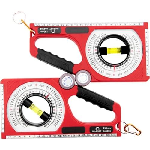 Multi-functional 0-130 Degree Slope Measure Protractor Magnetic Engineering Inclinometer ABS Angle Meter Slope Meter M17E