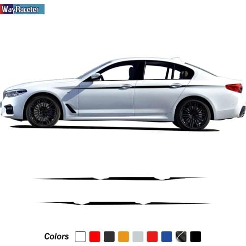 2 X M Performance Side Stripes Sticker Waist Line Decal For BMW F20 F22 F23 F30 F32 F33 F10 G30 F48 F25 F26 F15 F16 Accessories