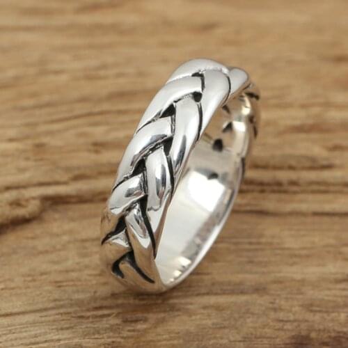 Real 925 STERLING SILVER women Mens Jewelry Ring A4876