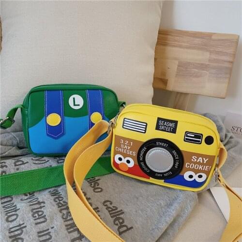 2019 New Childrens Bags Lovely Camera Single Shoulder Messenger Bags High Quality Boys Girls Chic Patchwork Purse
