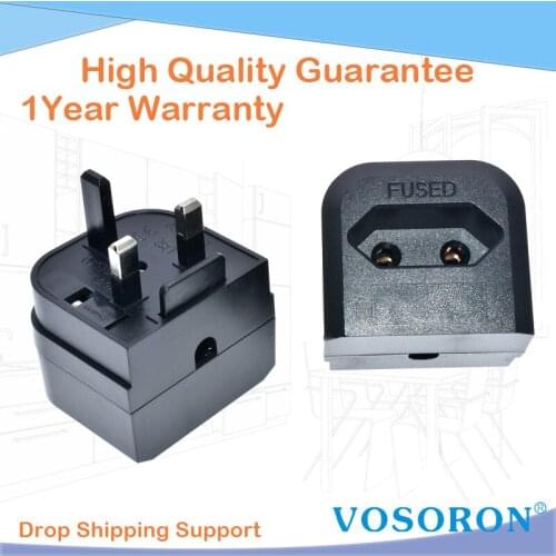 UK British Travel Adapter European US to UK Electric Plug Adapter With 13A Fuse AC Power Cord Charger Socket Electric Outlet