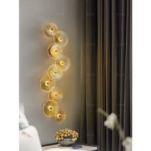 Postmodern Light Luxury Wall Lamp Living Room Background Wall Lamp Bedroom Bedside Corridor Aisle Glass Decorative Lamp
