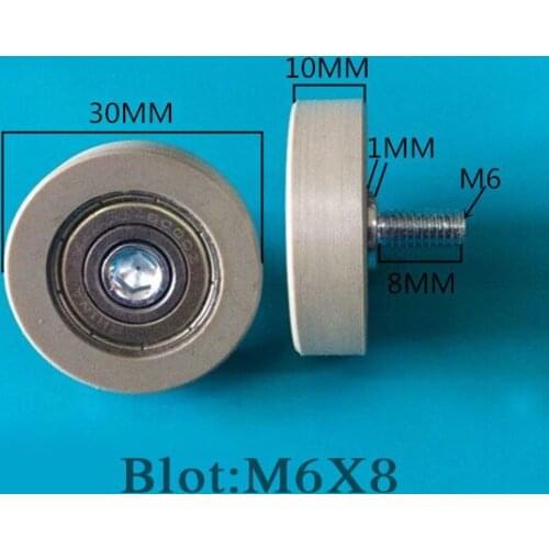 Sliding window roller bearing 6000ZZ bolt M6/M8 shipping 10pcs/lot