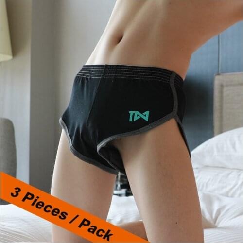 3 Boxers Sexy Men U Convex Pouch For Gay Underpants Loose Comfy Home Sleepwear 2019 Men Cotton Causal Shorts