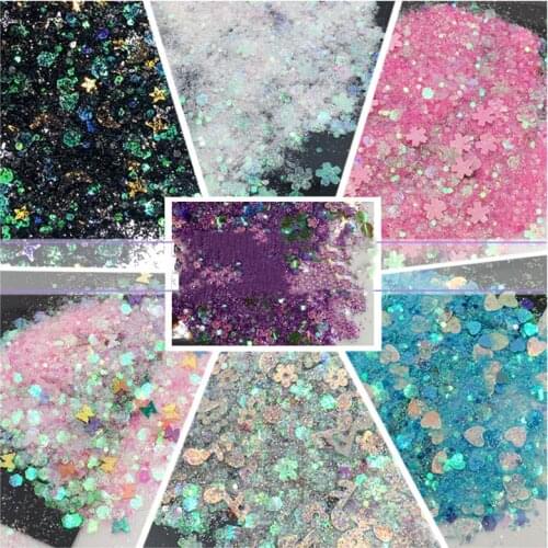 1 Bottle DIY Glitter Sequins Resin Filling Nail Art Crystal Epoxy UV Resin Filler Jewelry Nail Art Sequins Resin Crafts