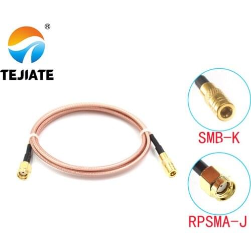 1PCS TEJIATE Adapter Cable SMB To RPSMA SMB-K Convert RPSMA-J 8-90CM 1 1.5 2M Length Connector RG316 Wire