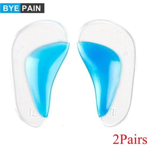 2Pair Gel Corrective Insole of Arch Supports Orthopedic Insole Foot Flat Foot Inserts Foot Care Tool for Kids