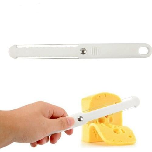 22.6cm Cheese Butter Slicer Peeler Cutter Tool Wire Thick Hard Soft Handle Plastic Cheese Knife for Kitchen Cooking Slicing Tool