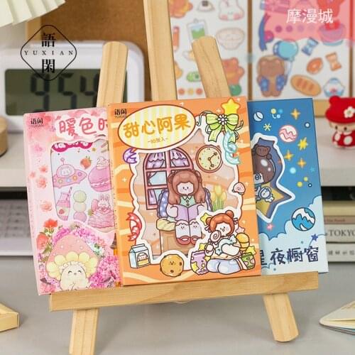 30 Pcs/lot Cartoon Ins Style Creativity Stickers Decoration Basic Scenery Hand Account Material Cute Funny Anime Sticker