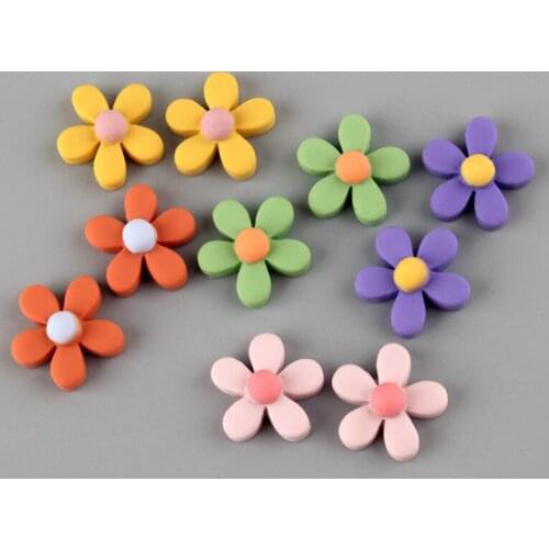 30pcs/lot Resin Flower Decoration Crafts Flatback Cabochon Scrapbooking Fit Phone Embellishments Diy Accessories