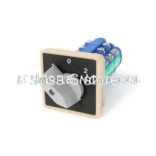 Free Delivery Dia. 4.5mm Universal Changeover Switch 600V 20A 3 Positions Self-locking Rotary