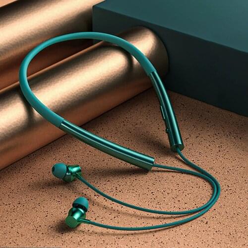 TWS Neck Wireless Bluetooth Earphones 48H Long Life Sports Running Headset Waterproof Sport Earbuds Noise Reduction Headphones