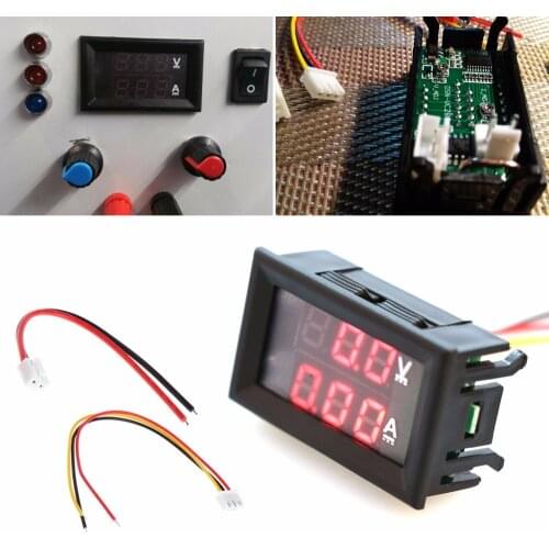 DC 0-100V 10A Dual LED Digital Voltmeter Ammeter Voltage AMP Power Car Monitor Tester Tools