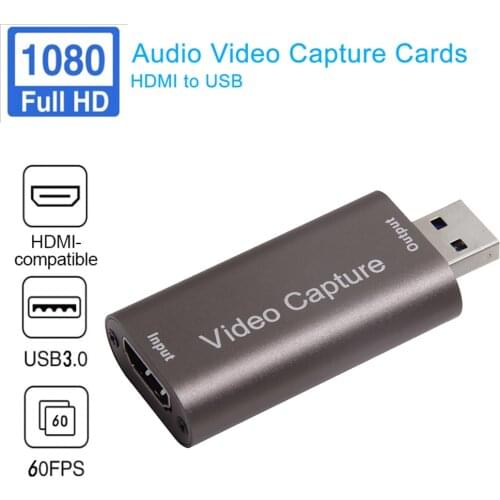 4K Video Capture Card USB 3.0 USB2.0 HDMI-compatible Grabber Recorder for PS4 Game DVD Camcorder Camera Recording Live Streaming