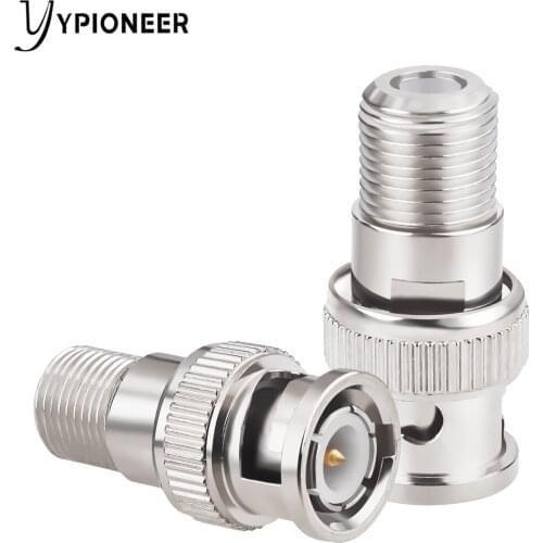 YPioneer C20122 1 Pack F to BNC Connector BNC Male to F Female RF Coax Coaxial 75 Ohm RG6 RG59 Connector Coupler Converter