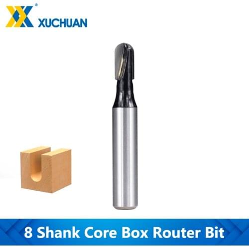 Core Box Router Bit Corner Rounding Router Bits Tungsten Carbide Cutter Wood End Mill 8mm Shank Woodworking Edging Router Bit