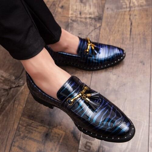 Fashion Casual Loafers Slip On Shoes Luxury Brand Italian Tassel Gentleman Shoes Sepatu Pria Mocassins Homme Calzado Hombre II