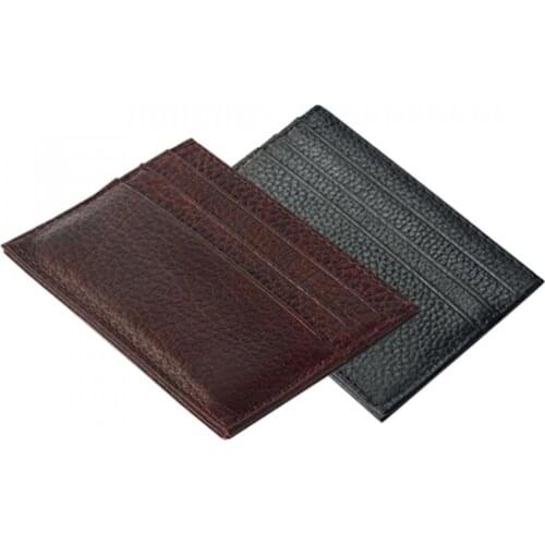 Men\s Slim Credit Card Holder Faux Leather Wallet Coin Pockets Money Bag Purse